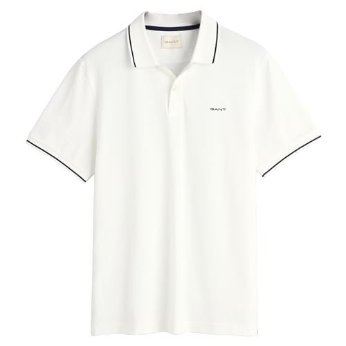Gant Herren Tipping SS Pique Rugger, White, M Gant Herren Tipping SS Pique Rugger, White, M von GANT