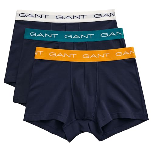 GANT Herren Trunk 3-Pack Boxershorts, Medal Yellow, S von GANT