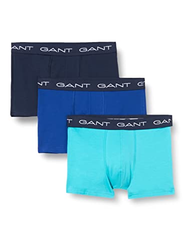 GANT Herren Trunk 3-Pack Boxershorts, Turquoise Lagoon, S von GANT