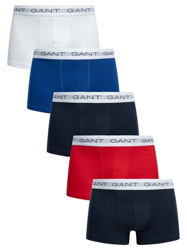 GANT Herren Trunk 5-Pack Unterwäsche, Multicolor, Standard (5er Pack) von GANT