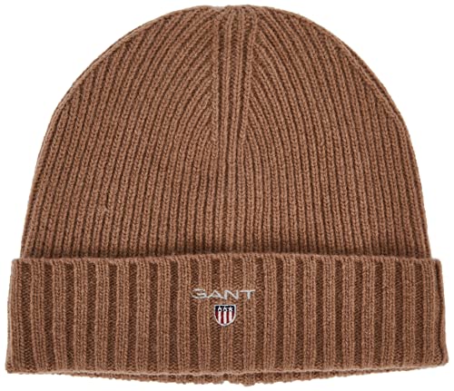 GANT Herren Unisex. Wool Lined Beanie M tze, ROASTED WALNUT, Einheitsgröße EU von GANT