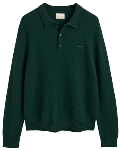 GANT Herren Wool Blend Polo Pullover, Tartan Green, XX-Large von GANT