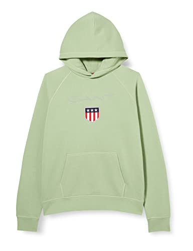 GANT Jungen Shield Hoodie Kapuzenpullover, Eucalyptus Green, 170 von GANT