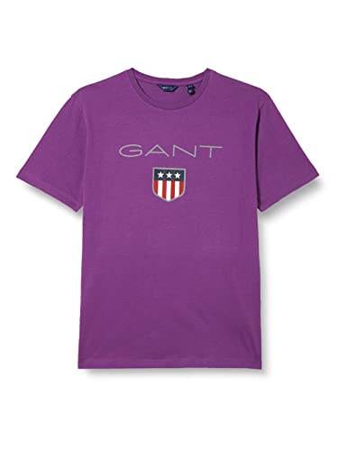 GANT Jungen Shield SS Logo T-Shirt, Dark Violet, 134/140 von GANT
