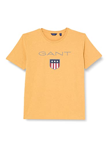 GANT Jungen Shield SS Logo T-Shirt, IVY Gold Mel, 176 von GANT