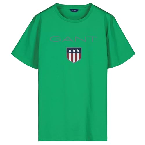 GANT Jungen Shield SS Logo T-Shirt, MID Green, 176 von GANT