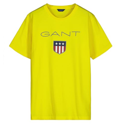 GANT Jungen Shield SS Logo T-Shirt, Sun Yellow, 146/152 von GANT
