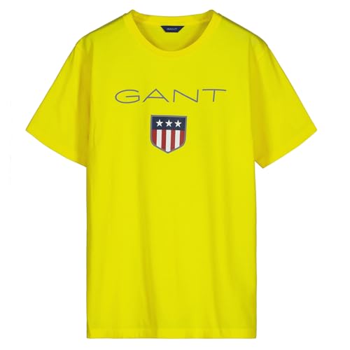 GANT Jungen Shield SS Logo T-Shirt, Sun Yellow, 170 von GANT