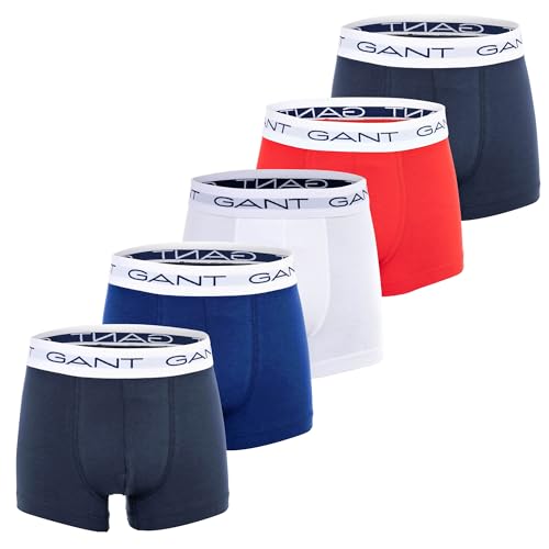 GANT Jungen Trunk 5-Pack Boxershorts, Multicolor, 170 cm von GANT