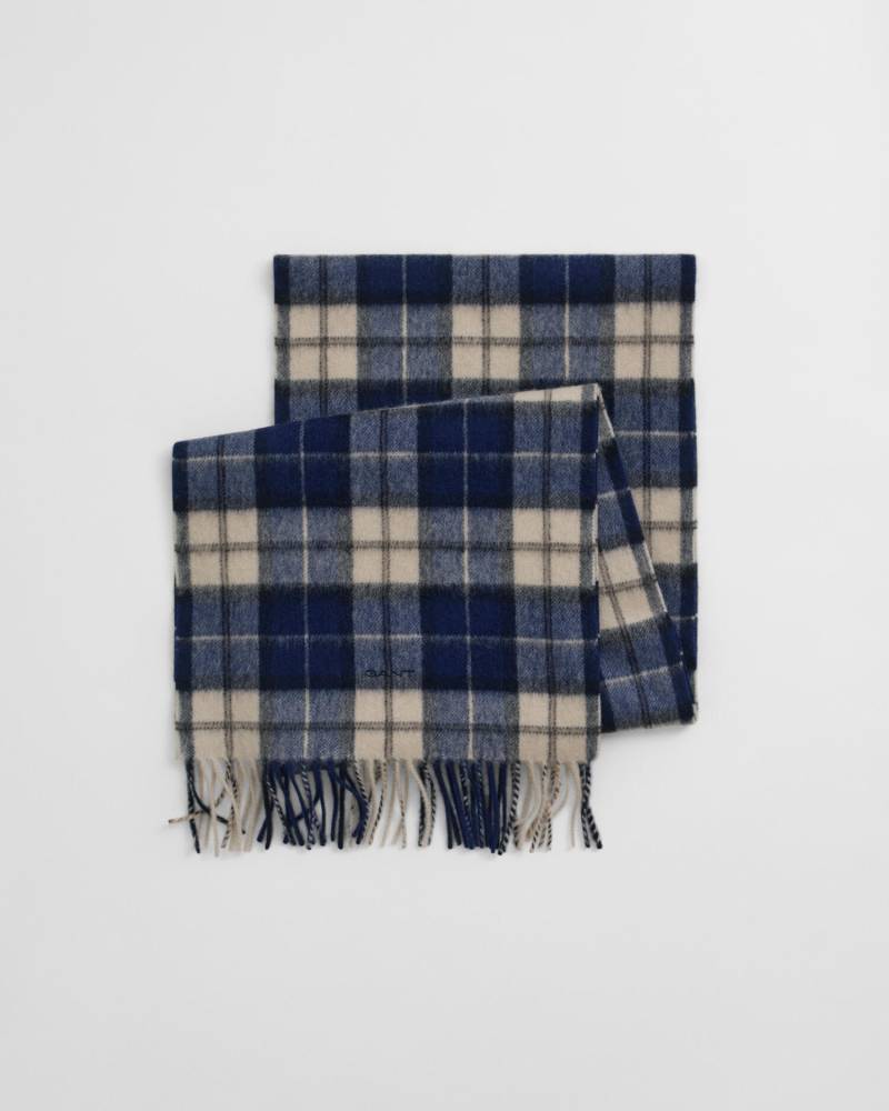 GANT - Karierter Wollschal persian blue - Gr. - OS von GANT