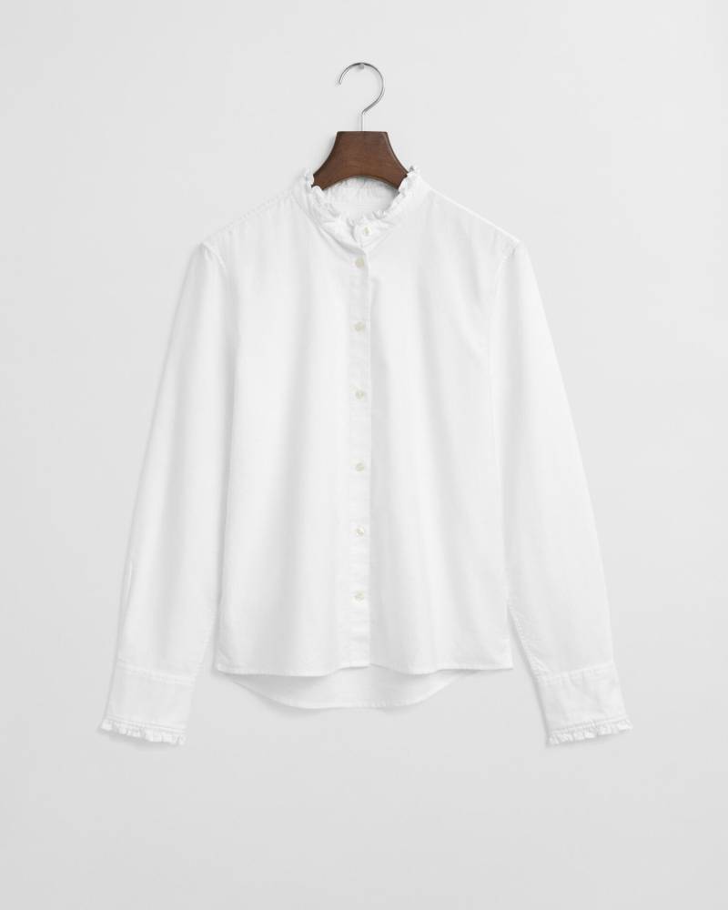 GANT - Klassische Oxford-Bluse mit Rüschen white - Gr. - 40 von GANT