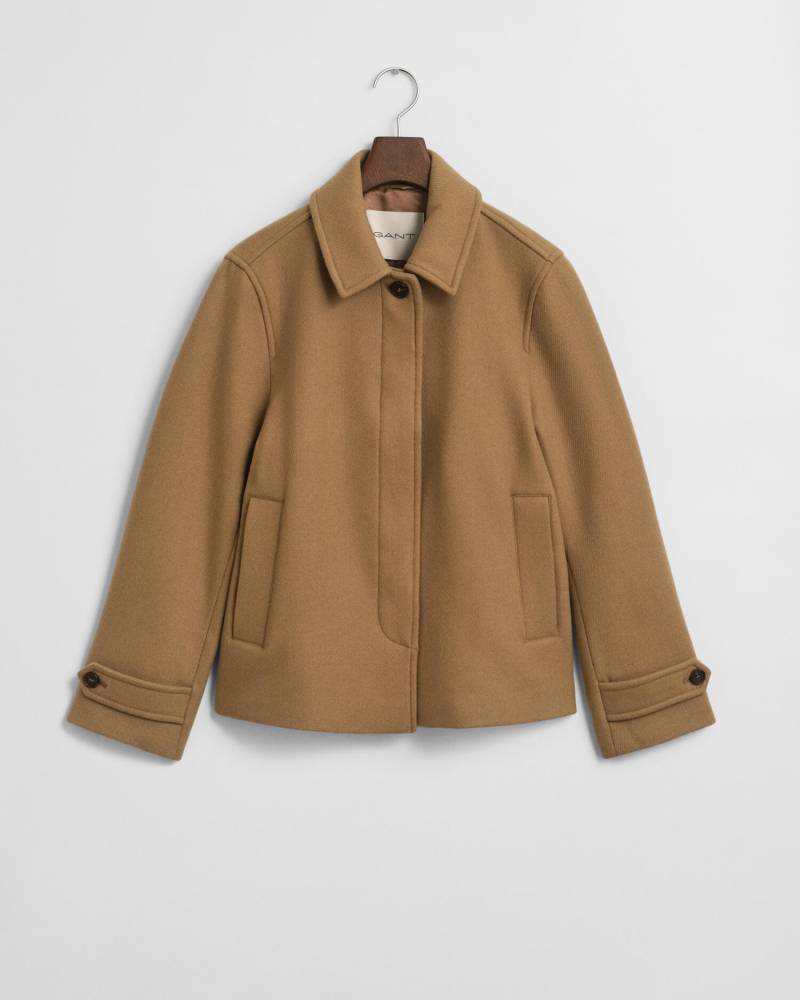 GANT - Kurzmantel aus Wollmischung warm khaki - Gr. - L von GANT