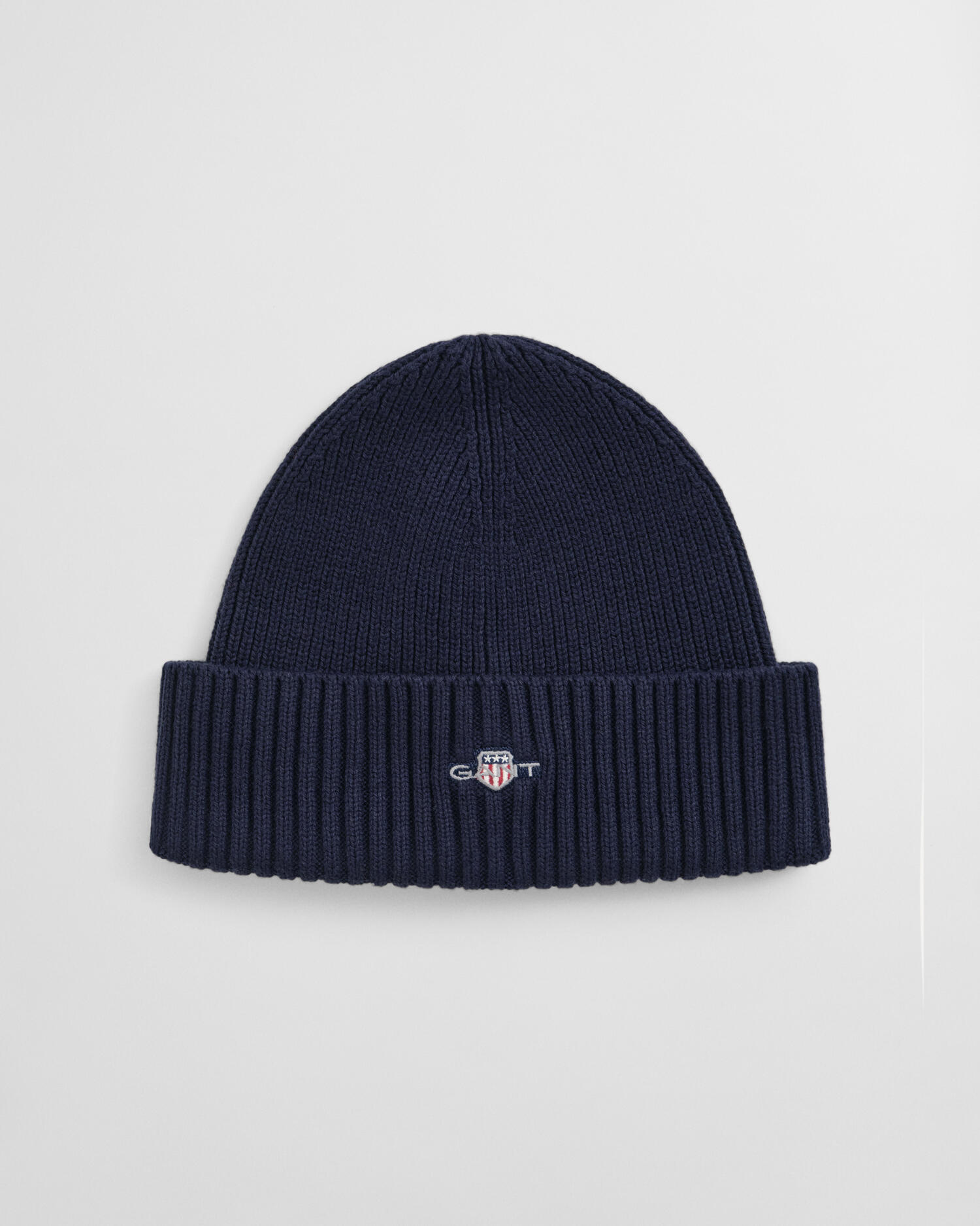 GANT - Logo-Beanie aus Baumwollmix marine - Gr. - OS von GANT