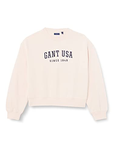 GANT Mädchen D1 USA C-Neck Sweat Pullover, Silver Peony, 176 von GANT