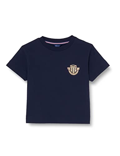 GANT Mädchen D1. Banner Shield SS T-Shirt, Evening Blue, Standard von GANT