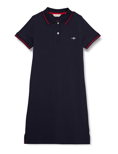 GANT Mädchen Fitted Polo Pique Dress Kleid, Evening Blue, 158-164 EU GANT Mädchen Fitted Polo Pique Dress Kleid, Evening Blue, 158-164 EU von GANT