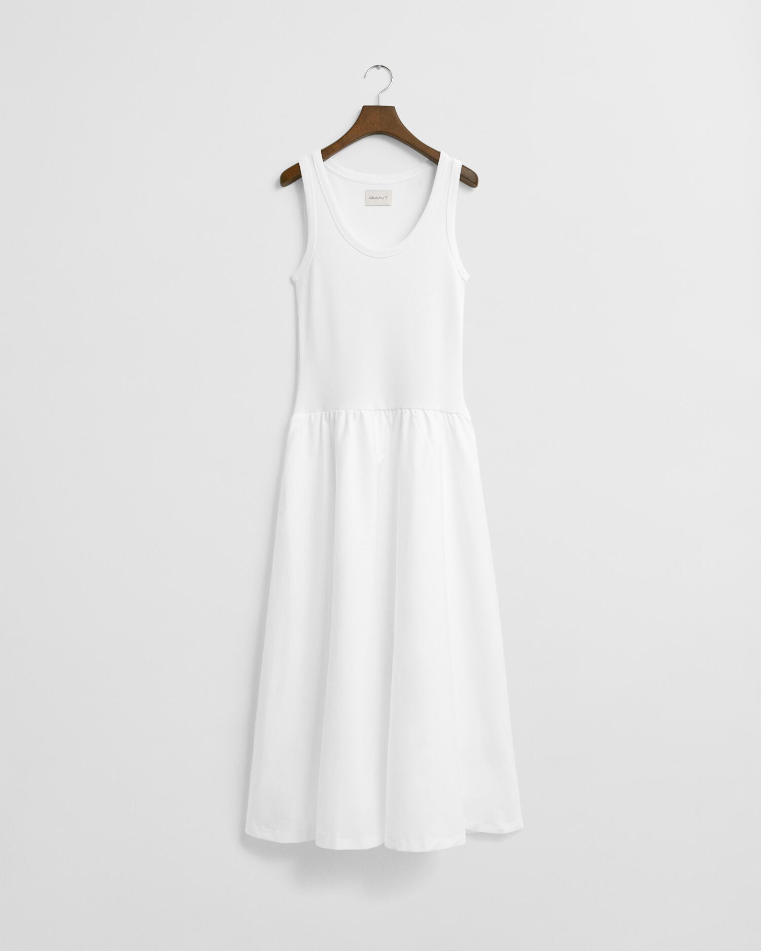 GANT - Midikleid aus gewebtem Jersey white - Gr. - L von GANT