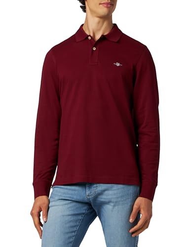 GANT Herren Reg Shield Pique Rugger Polohemd, Plumped Red, L EU von GANT