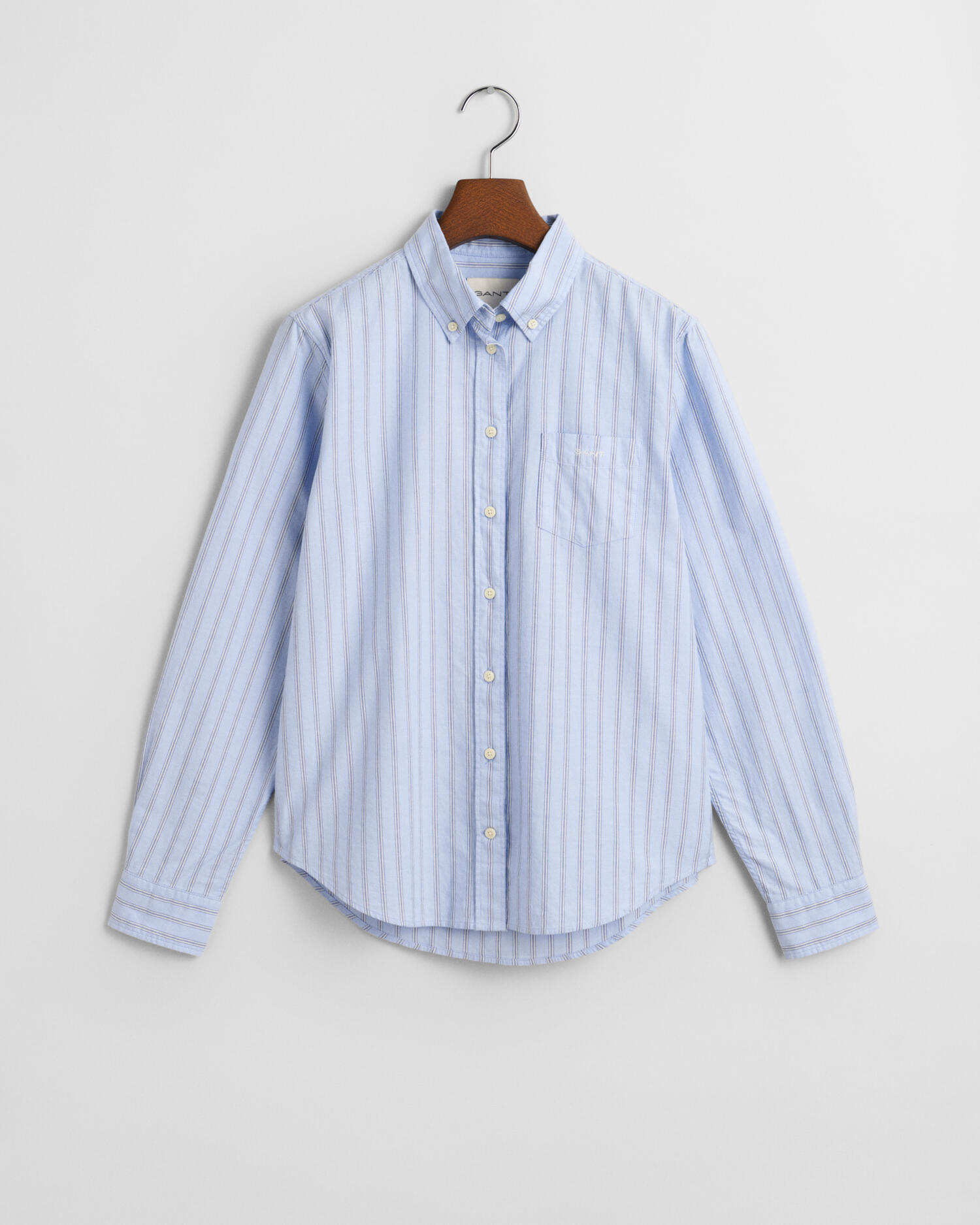 GANT - Regular Fit Archive Oxford-Bluse mit Streifen light blue - Gr. - 40 von GANT