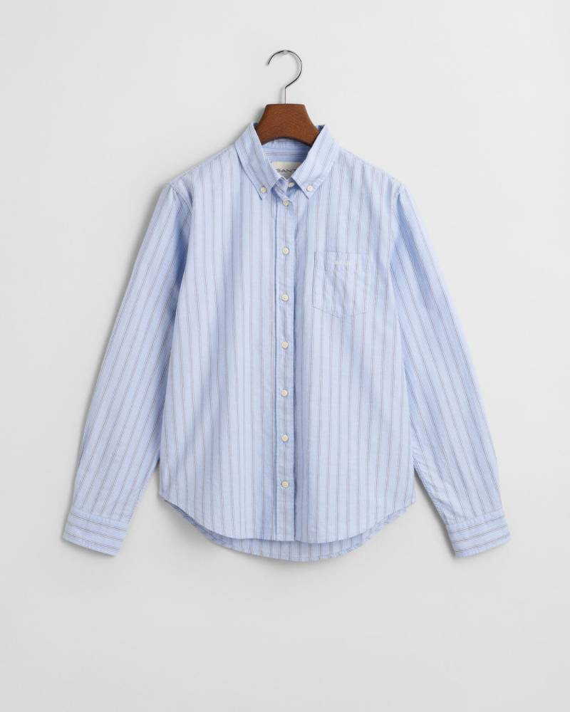 GANT - Regular Fit Archive Oxford-Bluse mit Streifen light blue - Gr. - 40 von GANT