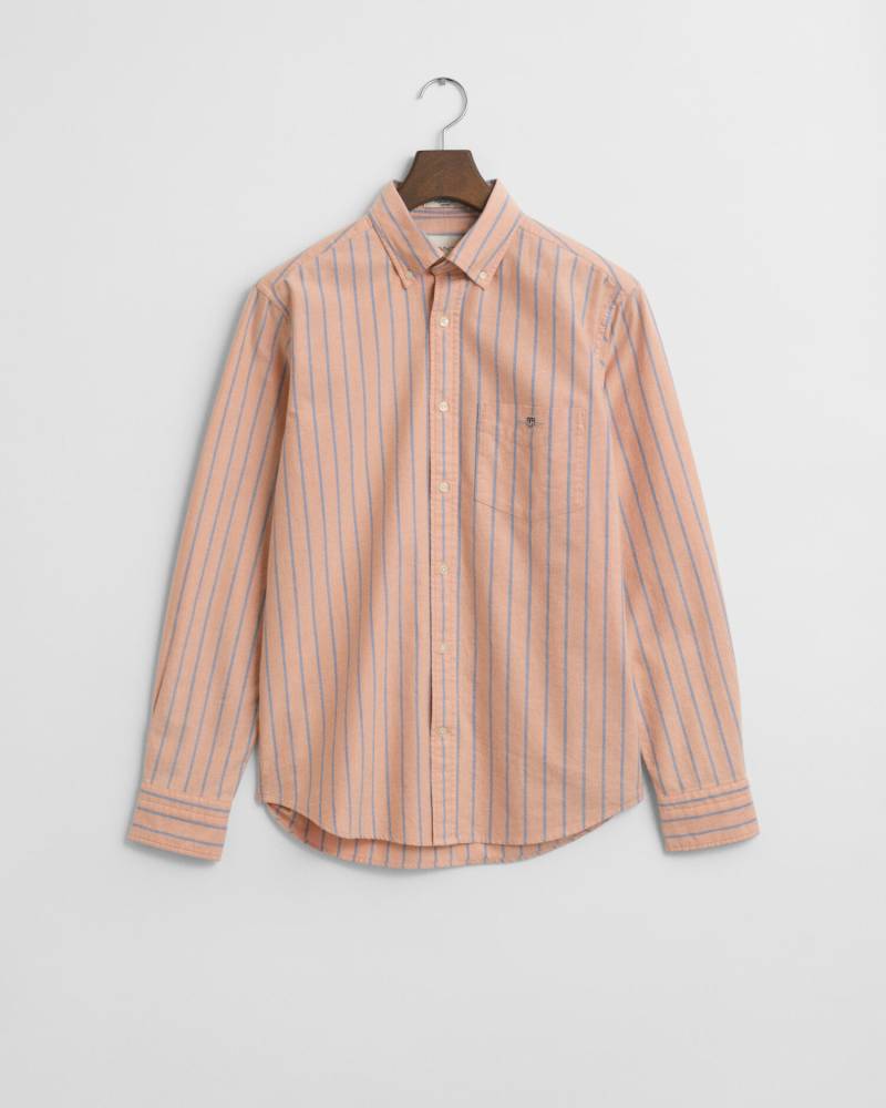 GANT - Regular Fit Classic Oxford-Hemd mit Streifen orange bronze - Gr. - L von GANT