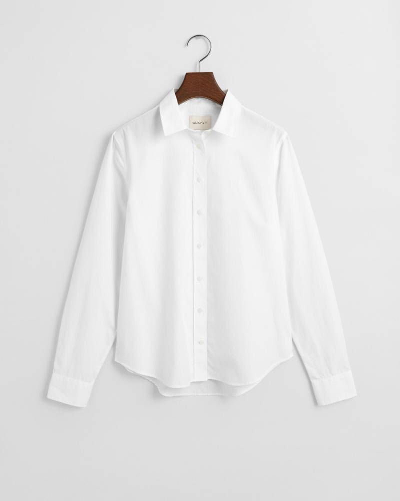 GANT - Regular Fit Classic Popeline Bluse white - Gr. - 42 von GANT