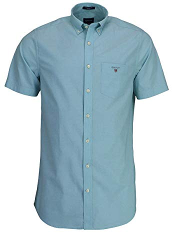 GANT Regular Fit Hemd Halbarm geknöpft türkis Größe XL von GANT
