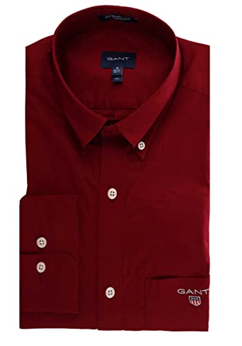 GANT Regular Fit Hemd Langarm geknöpft rot Größe M von GANT