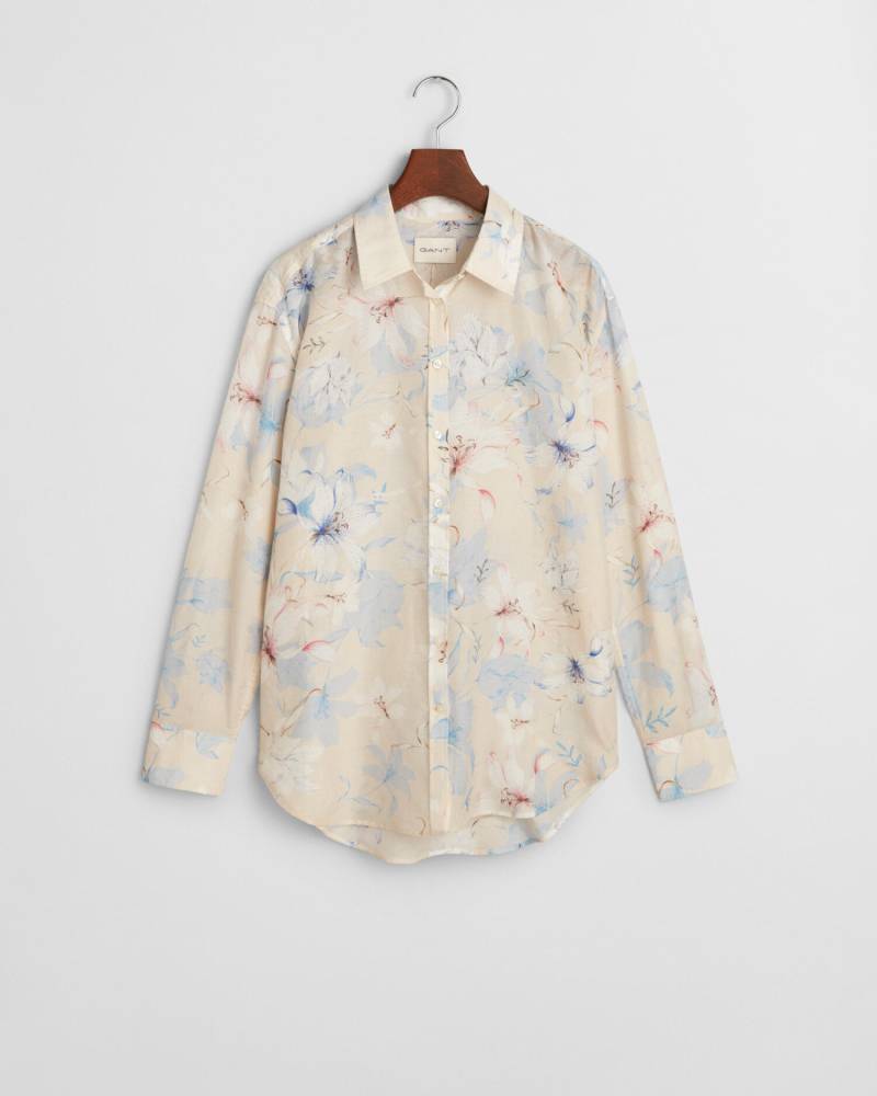 GANT - Relaxed Fit Bluse aus Baumwolle und Seide mit Blumen-Print - Gr. - 38 von GANT