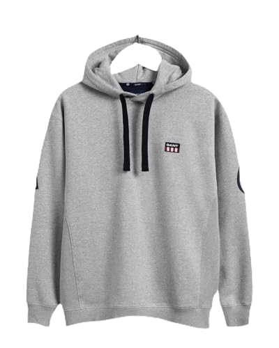 GANT Relaxed Fit Retro Logo Hoodie - Grau - XL von GANT