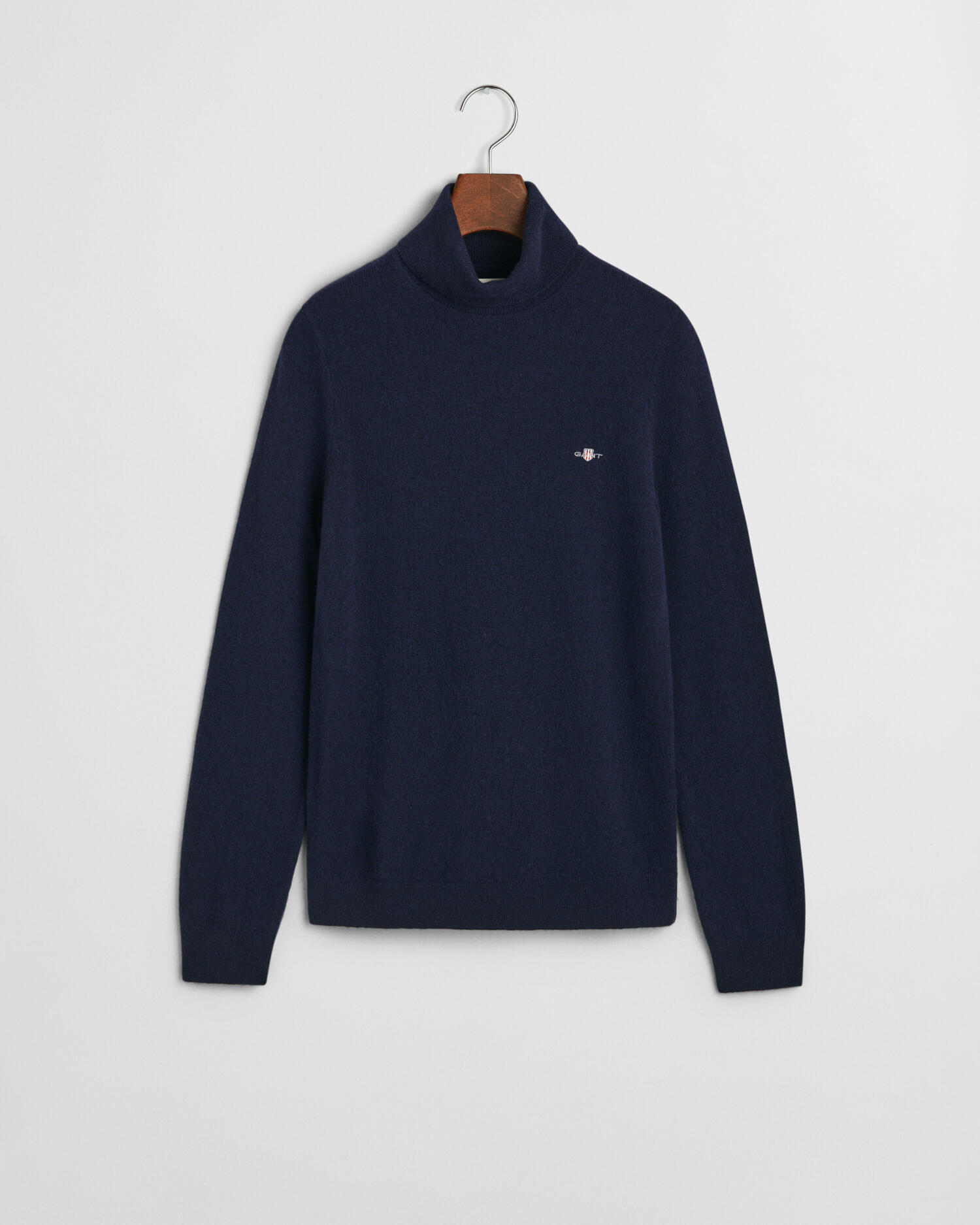 GANT - Rollkragenpullover aus extrafeinem Lambswool-Gemisch evening blue - Gr. - L von GANT