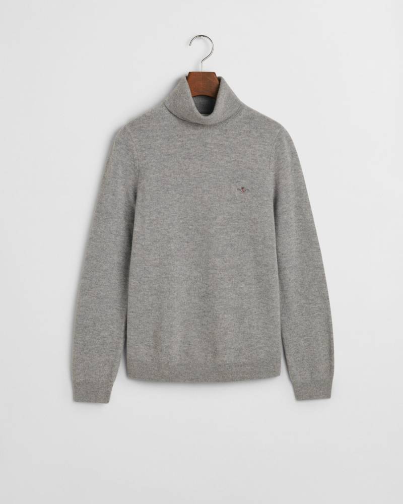 GANT - Rollkragenpullover aus extrafeinem Lambswool-Gemisch grey melange - Gr. - M von GANT