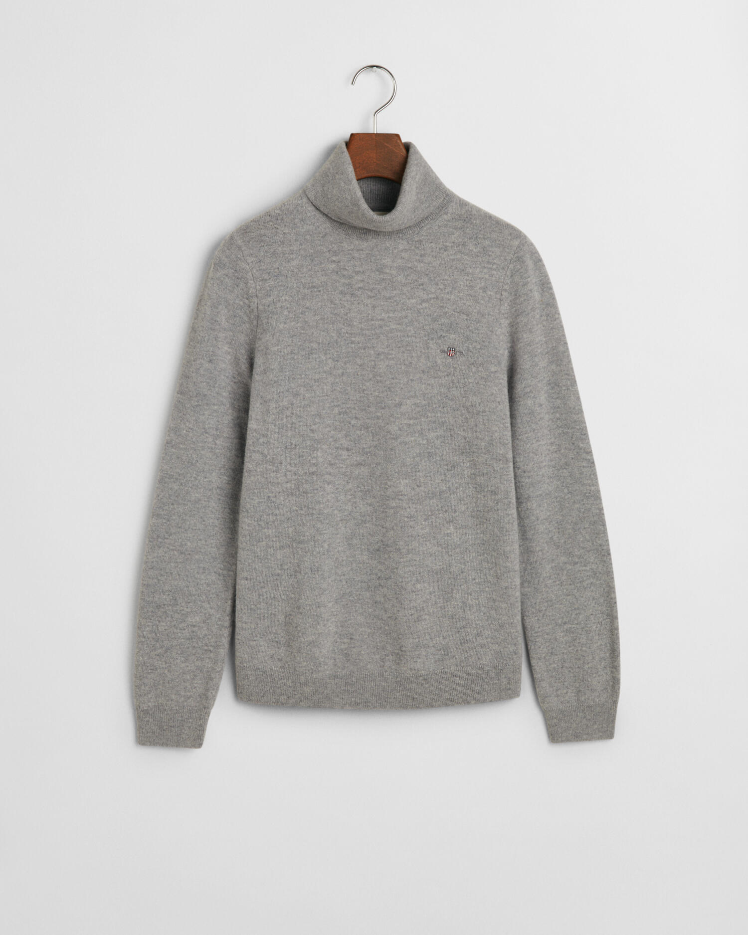 GANT - Rollkragenpullover aus extrafeinem Lambswool-Gemisch grey melange - Gr. - XL von GANT