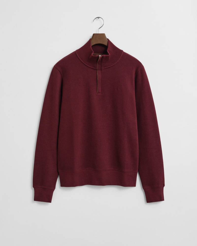 GANT - Sacker Rib Sweatshirt mit Reißverschlusskragen winter wine - Gr. - M von GANT
