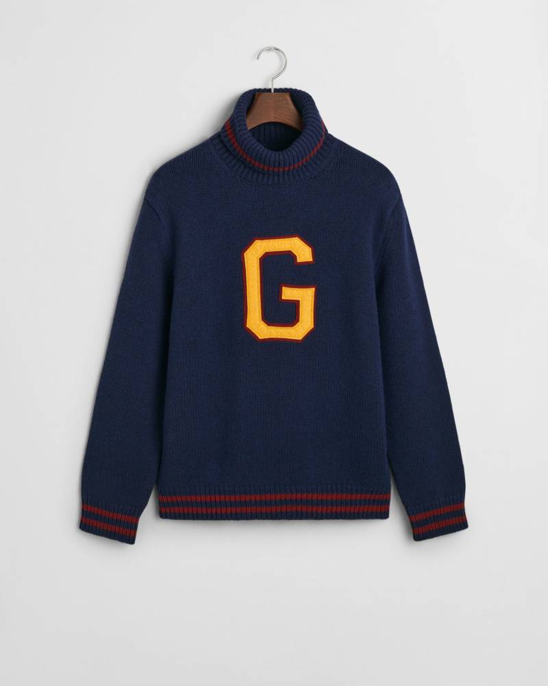 GANT - Seasonal G Rollkragenpullover evening blue - Gr. - L von GANT
