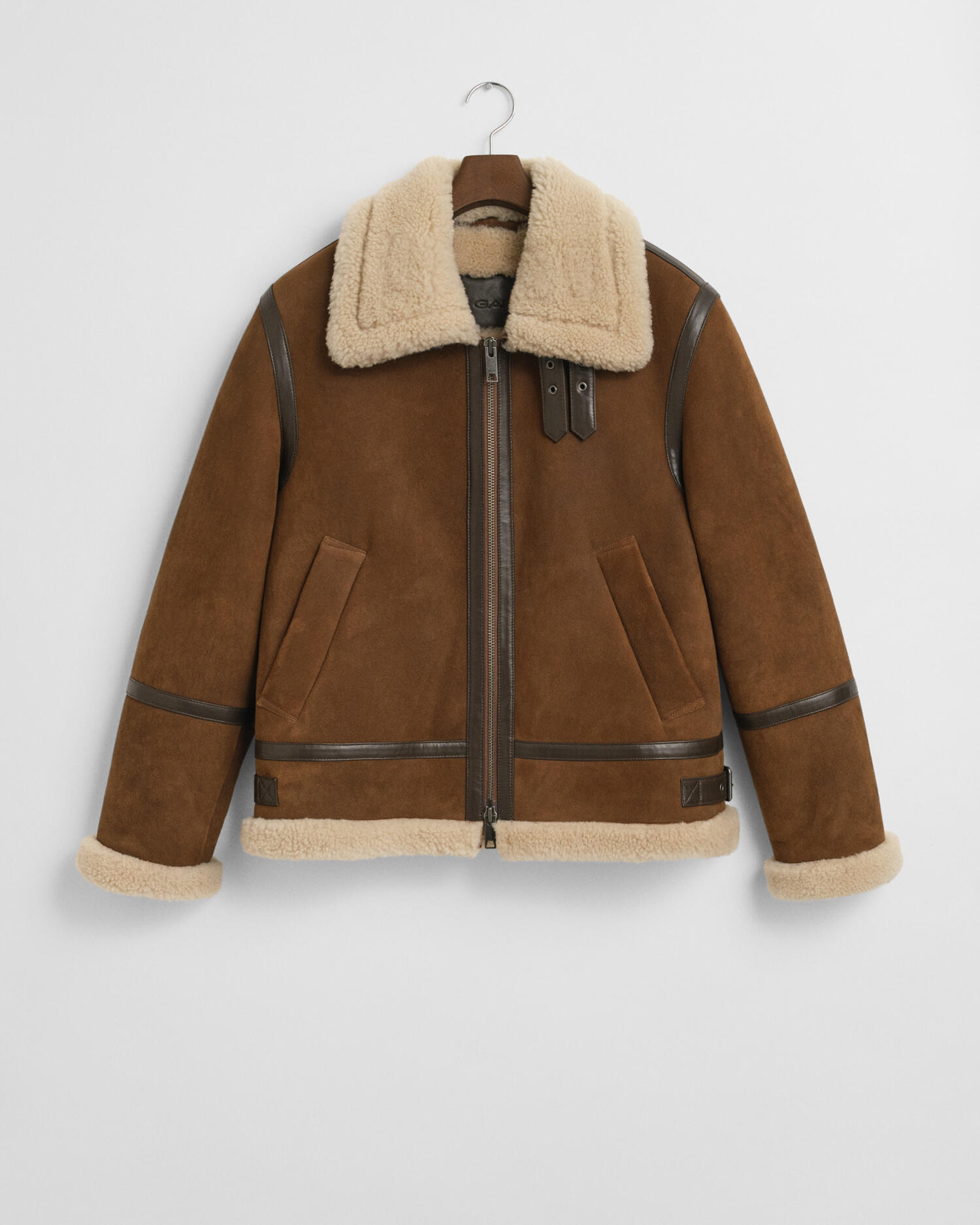 GANT - Shearling-Jacke mahogany brown - Gr. - XL von GANT