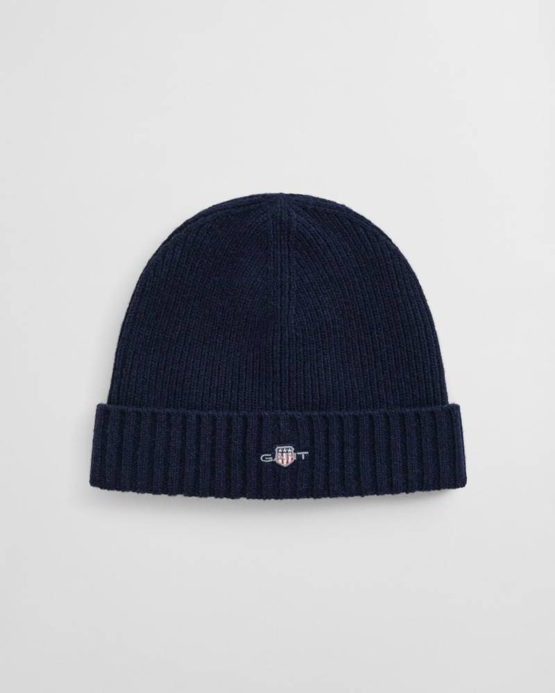 GANT - Shield Beanie aus Wolle marine - Gr. - OS von GANT