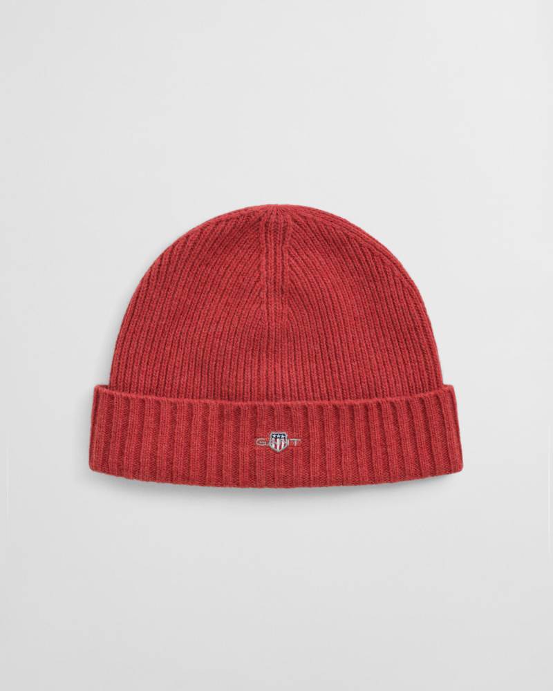 GANT - Shield Beanie aus Wolle modern rust - Gr. - OS von GANT
