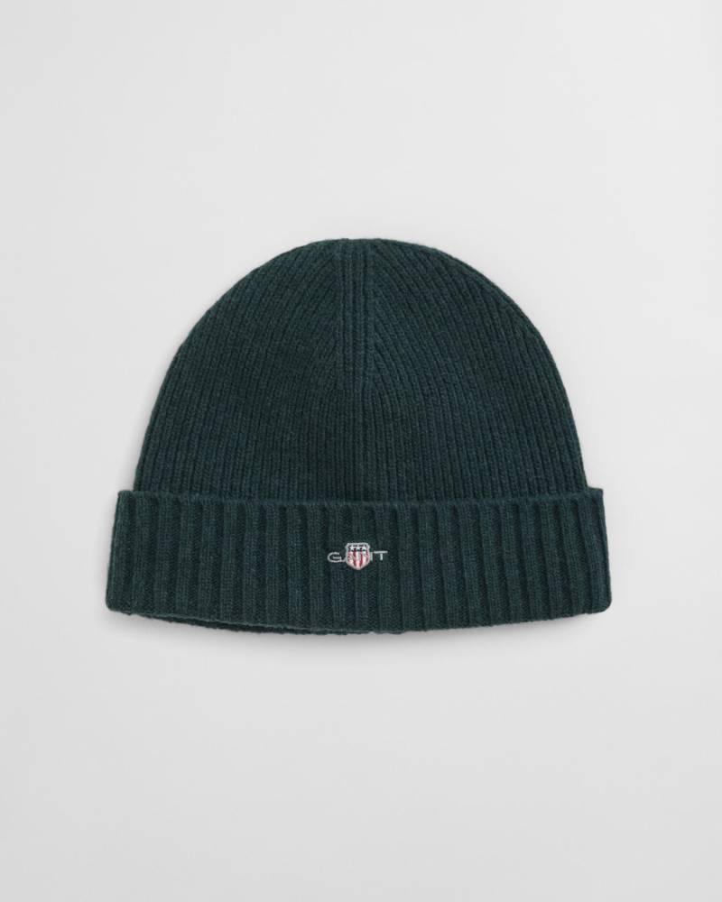 GANT - Shield Beanie aus Wolle tartan green - Gr. - OS von GANT