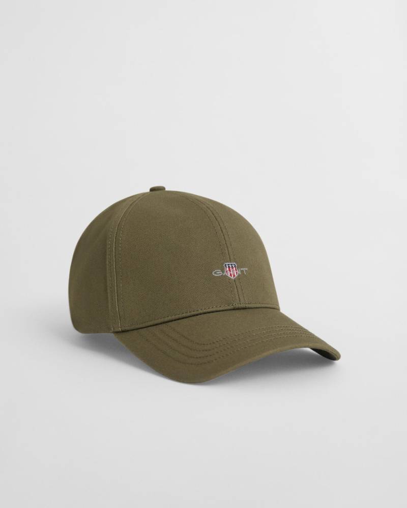 GANT - Shield High Cap aus Baumwolltwill moss green - Gr. - OS von GANT