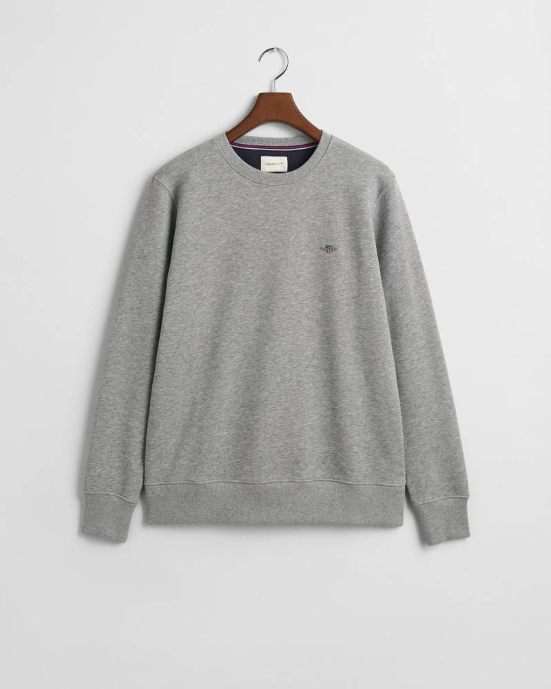 GANT - Shield Rundhals-Sweatshirt grey melange - Gr. - XXL von GANT