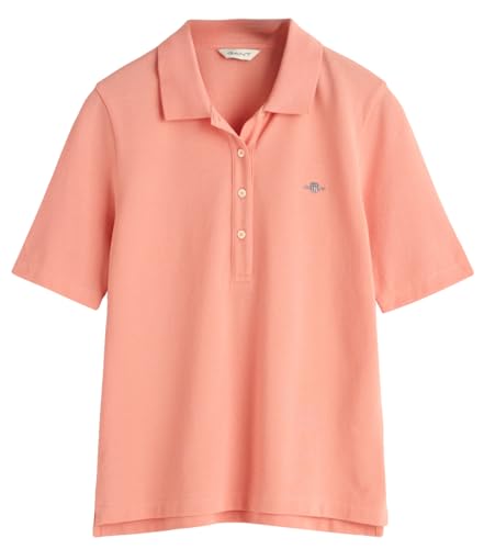 GANT Damen Slim Shield SS Pique Polo, Peachy Pink, L EU von GANT