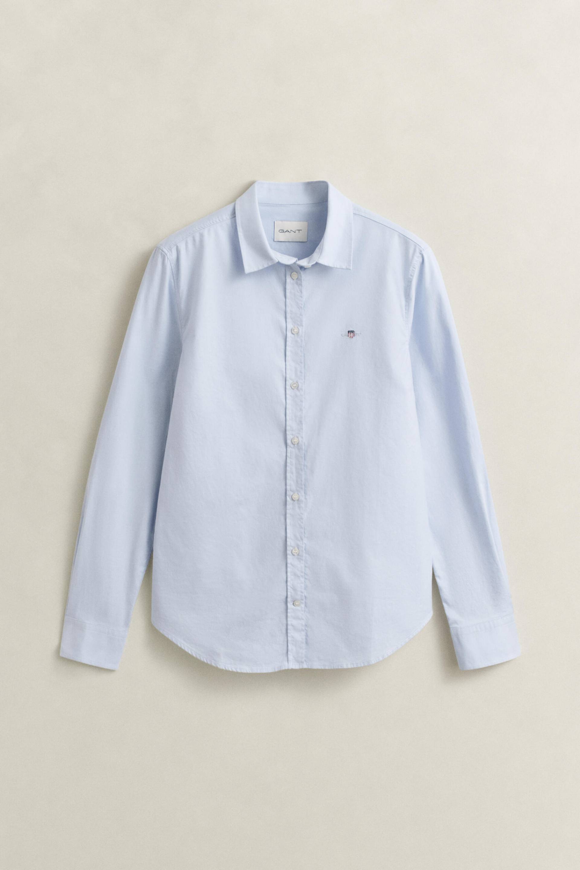 GANT - Stretch Oxford-Bluse light blue - Gr. - 42 von GANT