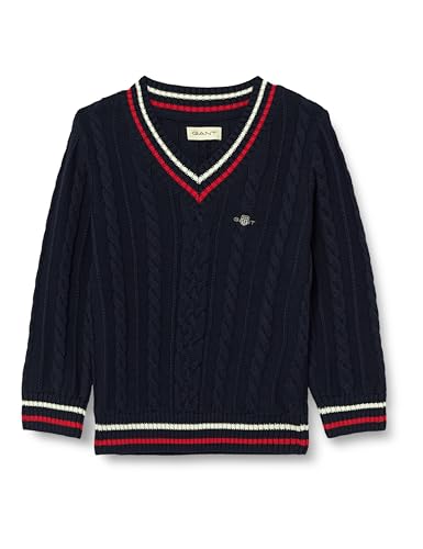 GANT Striped Cable Knit V-Neck von GANT