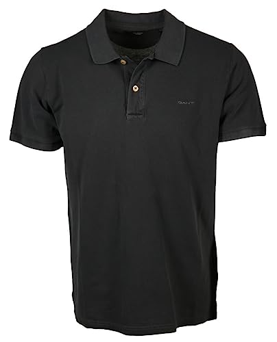 GANT Sunfaded Pique SS Rugger - XL, Ebony Black von GANT