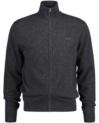 GANT Superfeiner Lambswool Cardigan Hellgrau 3XL von GANT