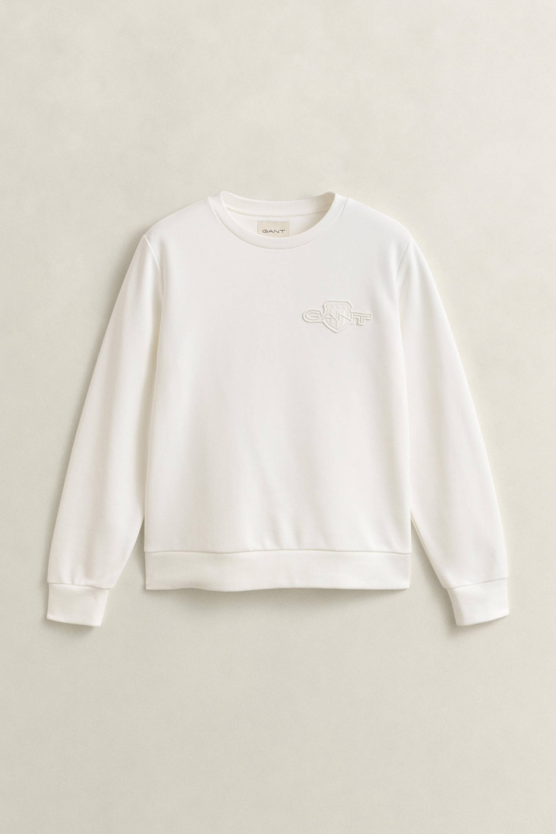 GANT - Tonal Shield Rundhals-Sweatshirt eggshell - Gr. - S von GANT