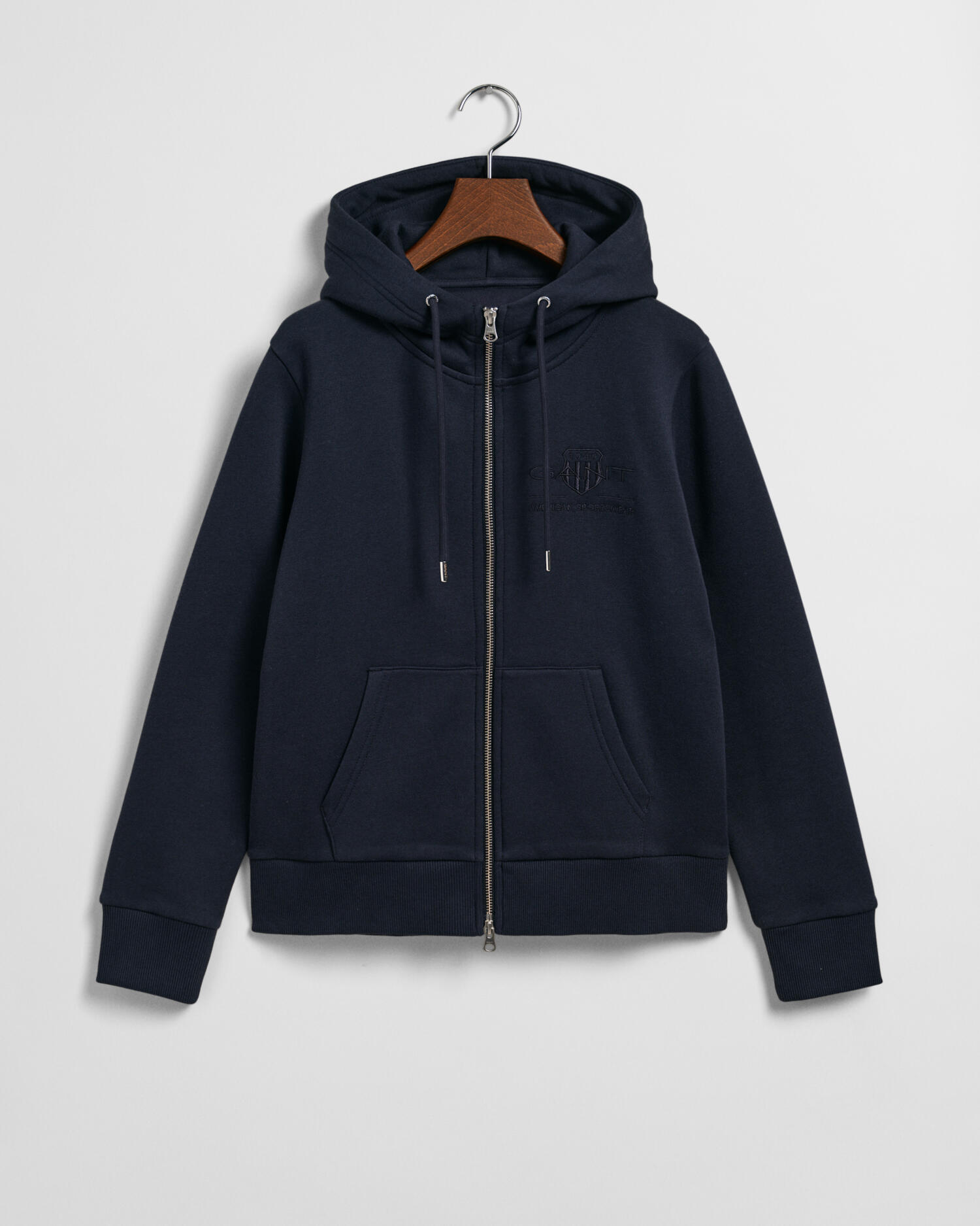 GANT - Tonal Shield Sweatjacke evening blue - Gr. - S von GANT