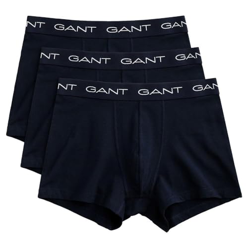 GANT Herren Trunk 3-Pack Boxershorts, Marine, L EU von GANT