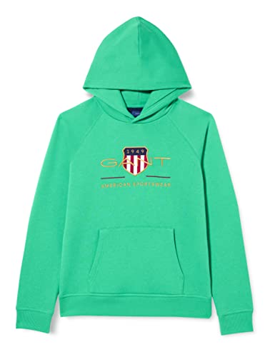 GANT Unisex Archive Shield Hoodie Kapuzenpullover, MID Green, Standard von GANT